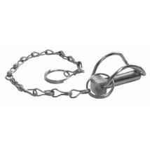 Goupille clips rabattable ø19 avec chaine (Lot de 2 )