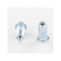 Ecrou a sertir Tête plate tp Cranté M4X10 inpc 30 Inox-1 pièce