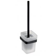 Bemeta - Nero Brosse de toilette en Laiton et verre, Noir (135013010)