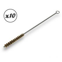 Lot de 10 goupillons LAITON multifonction Ø 12 mm Garnissage 100 mm Longueur 300 mm Ramonage brossage curetage nettoyage Conduits tubes tuyaux Kibros