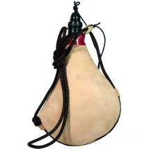 Visiodirect - Gourde en cuir 1 Litre coloris beige