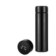 Bouteille isotherme en acier inoxydable 500ml avec affichage de la température Noir Herzberg HG04227-BLK