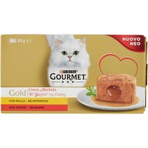 Purina Gourmet Gold Patè Con Morbido Cuore Gr 85x4 Pz Con Manzo E Pollo