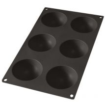 Gourmet Muschel Halbkugel 6 Stück Schwarz - Lekue