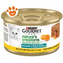Gourmet Nature's Creations Mousse con Cuore in salsa da 85 gr Ricco in Pollo con Carote