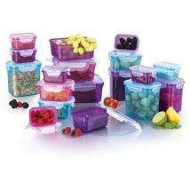 Set di 18 contenitori per alimenti senza bpa e con coperchio Incluso Contenitori senza bpa, ottimi per lavastoviglie, microonde e freezer Ermetici, a