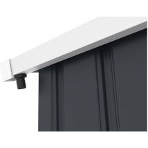 Gouttière pour abri de jardin en métal de 2 à 6m2