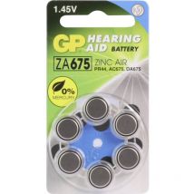 Batteries Blister 6 Batteria a Bottone PR44 per Protesi Acustiche - GP