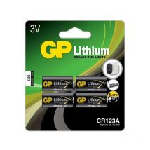 Batteries Lithium cr 123A Battery de single use CR123A Lithium-Manganese Dioxide (LiMnO2) - GP