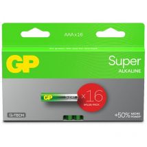 Pile Super Alcaline 1,5V Stilo aaa / 15A / LR6 (Pack 16 Pièces)