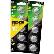 GP - CR2430 3V - Pack de 10 Pilas cr 2430 de Litio botón Litio Puro, Mayor Rendimiento y duración Sin Mercurio