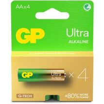 Piles Alcalines Gp Ultra Aa Lr6 Paquet De 4
