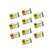 Gp Super 10 Pezzi Batterie Alcalina Super 9v Non Ricaricabile
