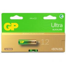 Ultra Alkaline Battery, Size aa, 15AU/LR6, 1.5V, 12-Pack (151427) - GP