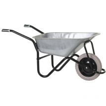GPC Wheelbarrow Black Frame Galvanised Pan and Puncture Proof Wheel