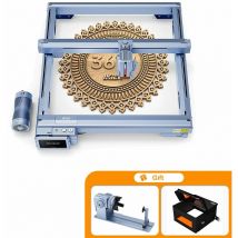 Atomstack - Grabadora y Cortadora Láser iKier K1 Ultra 36W + Rodillo Giratorio Multifunción R1 + Protección E1 Humo para Grabado