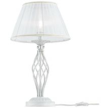Maytoni - Grace Lampe de table blanche avec or et cristal, 1 lumière, E14