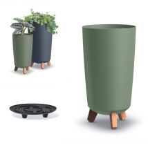 GRACIA TUBUS SLIM DGTL200 Blumentopf auf Füßen Erdgrün