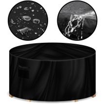 Gracious Gardens - Waterproof Outdoor Patio Furniture Cover uv Resistant Heavy Duty Oxford Fabric - Round - 230 x 100cm