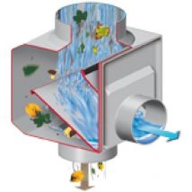 Graf 343011 regendieb dn 70-100, lato grigio. Uscita dn 70/50 e 1 1/4''