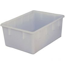 Récipient en plastique rectangulaire 160 l pe naturel L880xl640xH360mm forme conique