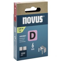 Novus - Graffette a filo metallico piatto - Tipo 53 f 1200 pz. 042-0788 Dimensioni (l x l x a) 6 x 11.3 x 6 mm