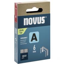 Novus - Graffette a filo metallico sottile - tipo 53 1800 pz. 042-0773 Dimensioni (l x l x a) 6 x 11.3 x 6 mm