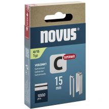 Novus - Graffette con dorso sottile - tipo 4 1000 pz. 042-0801 Dimensioni (l x l x a) 15 x 6.1 x 15 mm