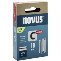 Novus - Graffette con dorso sottile - tipo 4 1000 pz. 042-0802 Dimensioni (l x l x a) 18 x 6.1 x 18 mm
