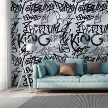 A.s. Creation Fototapete Livingwalls The Wall 382511 Ein Motiv pro Rolle 1.59 x 2.80 m Betonoptik Grau - Grau, Schwarz