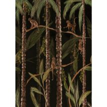 Art for the Home Fototapete - Monkey Jungle - Schwarz - 280cm x 200cm