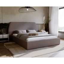 Graingold - Polsterbett mit Bettkasten 180x200, Braun Bouclé, Blossom