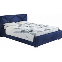 Polsterbett 200x200 cm Rise - Blau - Blau - Graingold