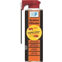 Graisse Silicone Double Spray – 400 ml – Lubrification pièces en mouvement – KF