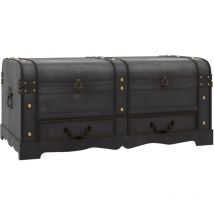 Baúl de almacenaje madera grande negro vidaXL