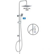 Aquagrif - Columna de Ducha New Ocean sin grifería, Rociador abs de 20x20 cm.