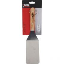 Gran espátula de barbacoa de acero inoxidable con mango de madera BBQ