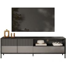 Montefioredesign - Gran mueble tv 2 puertas, 1 cajón y 1 nicho L206 cm - everest
