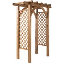 Woodshaw Grand Wooden Square Top Garden Arch Pergola Plant Support Trellis