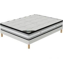 Ensemble 160x200 GRAND CONFORT Sommier + Matelas Hauteur 22cm