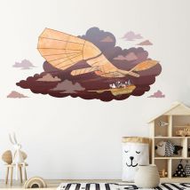 Plage - Grand Décor Panoramique Découpé, Les explorateurs du ciel nuit, 80 cm x 156,5 cm