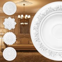 Grand Decor - Stuckrosette Aus Pu, R125 Bis R179 - Deckenrosette Stuck Wanddeko Wohnzimmer: R127 - Ø 47.5 Cm