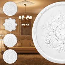 Grand Decor - Stuckrosette aus pu, R125 bis R179 - Deckenrosette Stuck Wanddeko Wohnzimmer:R148 - ø 58 cm