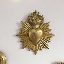 Coeur Ex-voto grand modèle doré