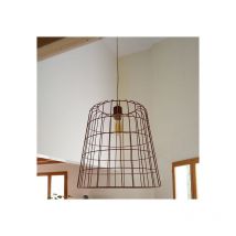 Millumine - Grand Lustre Industriel Panier Cuivré Diamètre 40