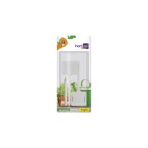 Fleur hort grande signature blanche – Etiquette pour plante – 6 unités – Matières