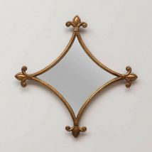Grand miroir fleurs de lys doré 51cm