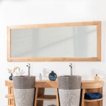 Wanda Collection - Grand miroir rectangle en teck massif 180 x 70 cm