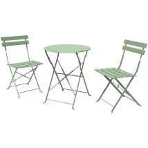 Grand Patio - ensemble bistro 3 pièces avec cadre renforcé, résistant à la rouille 2 chaises et 1 table, acier premium, ensemble de meubles de jardin