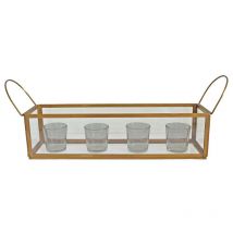 Grand photophore cuivre 42x11x11cm